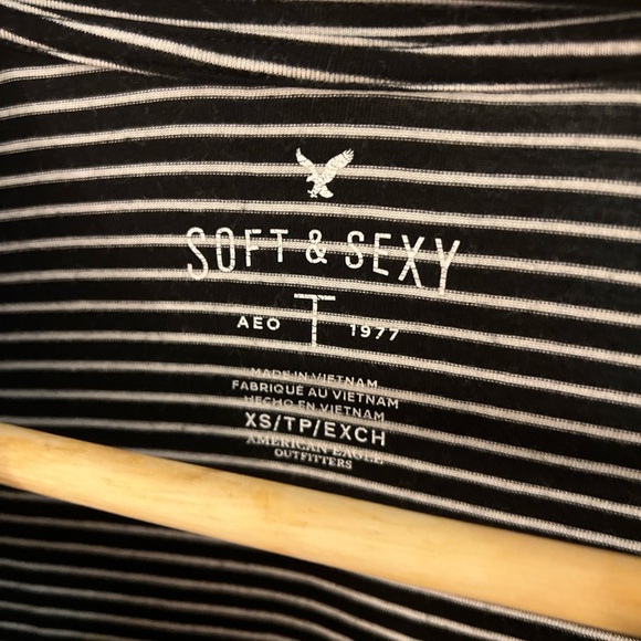 American Eagle Soft & Sexy Striped T-Shirt XS - Picture 4 of 4